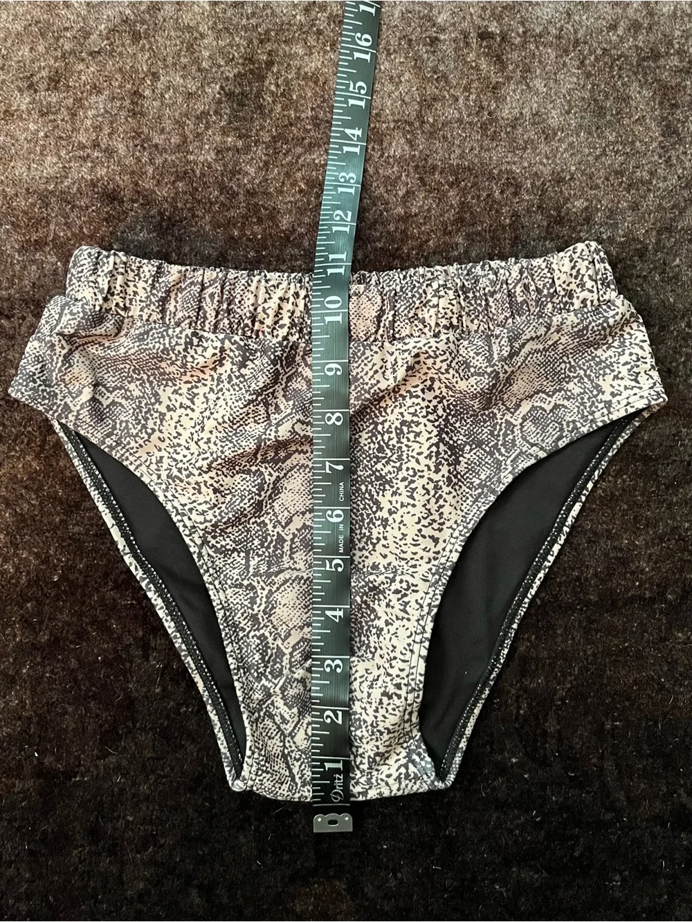 Reclaimed Vintage Brown Snakeskin Briefs